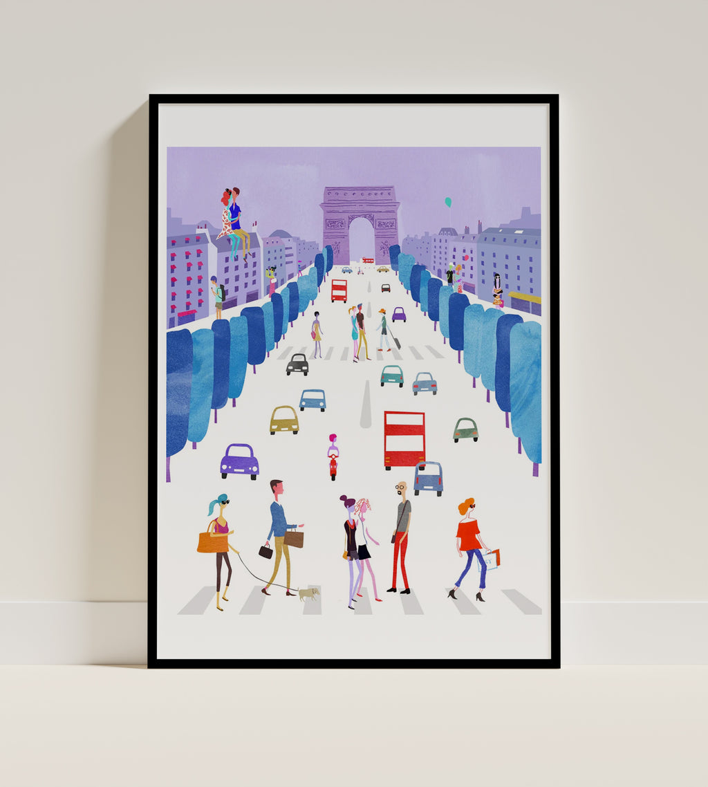 Champs Elysees Paris. Limited edition print