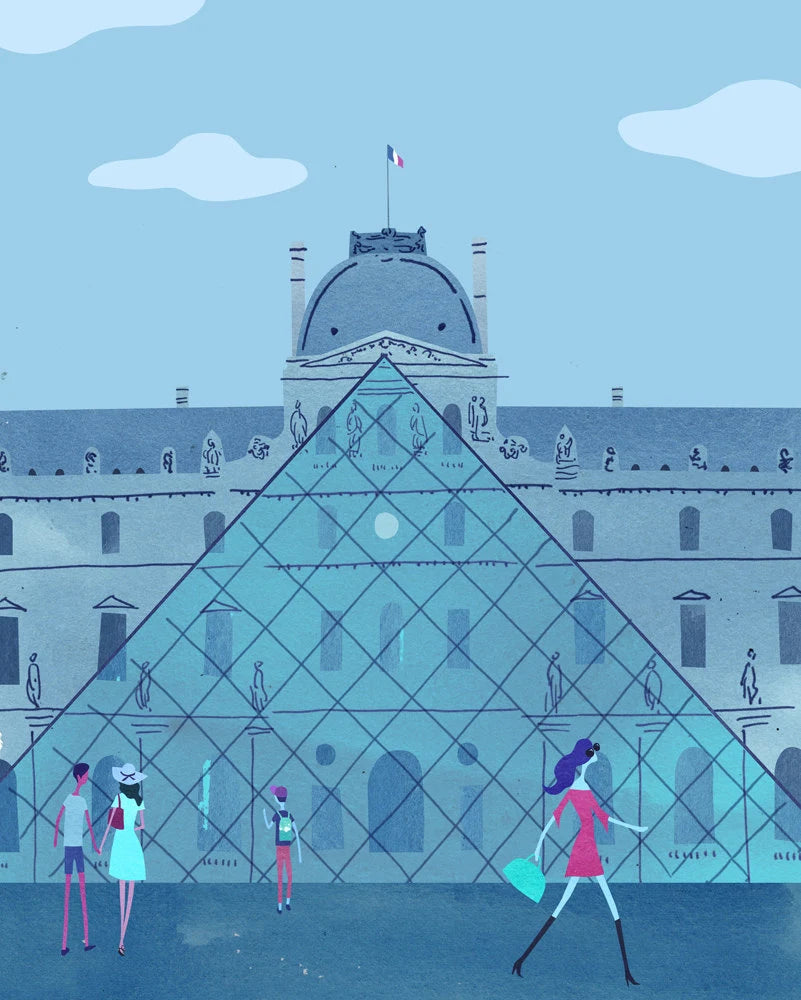 Louvre Paris. Limited edition print