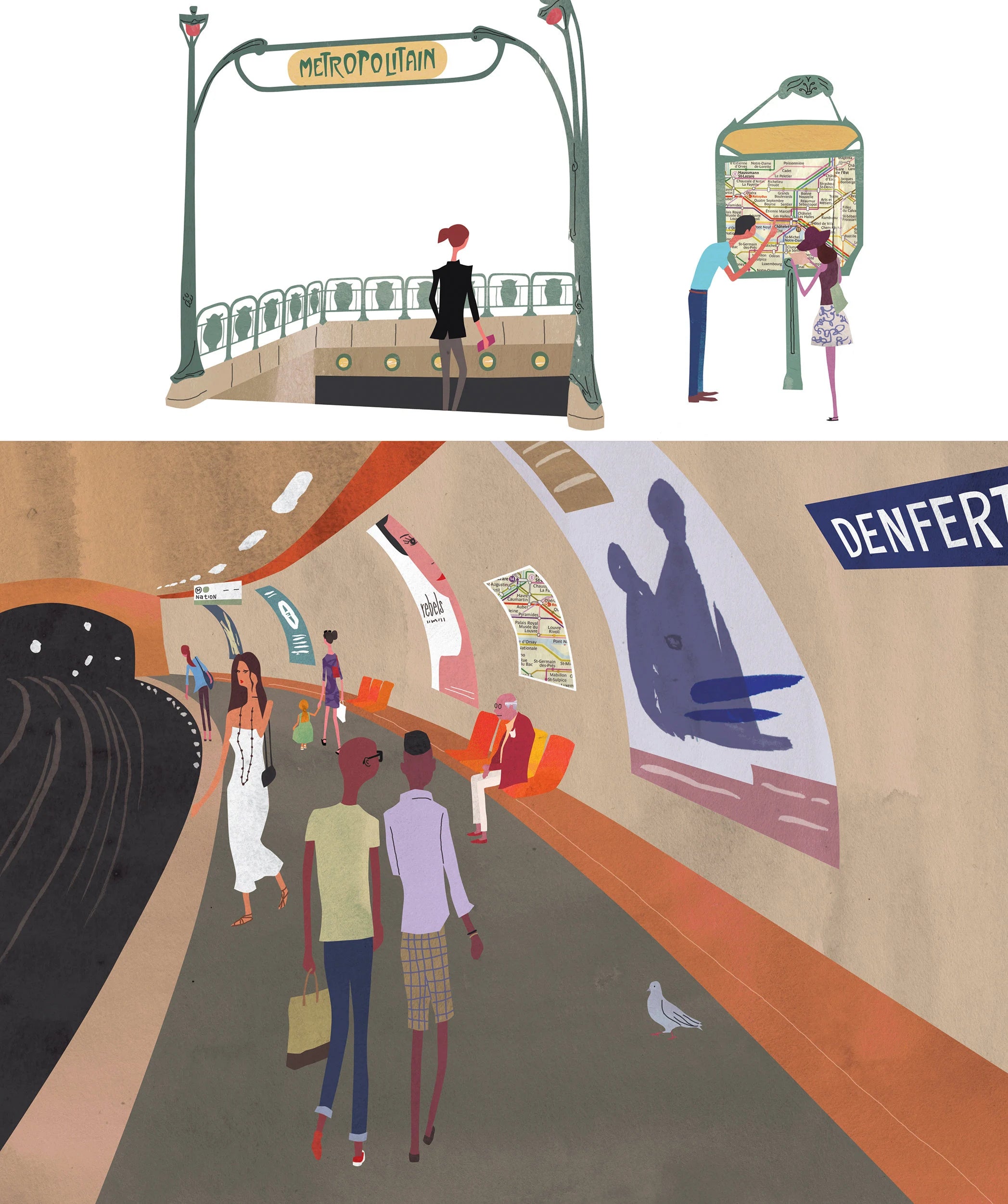 Paris Metro. Limited edition print