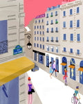 Rue Saint - Honore shopping Paris. Limited edition print