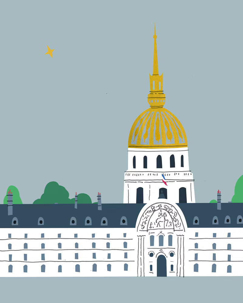 Hotel des Invalides Paris. Limited edition print