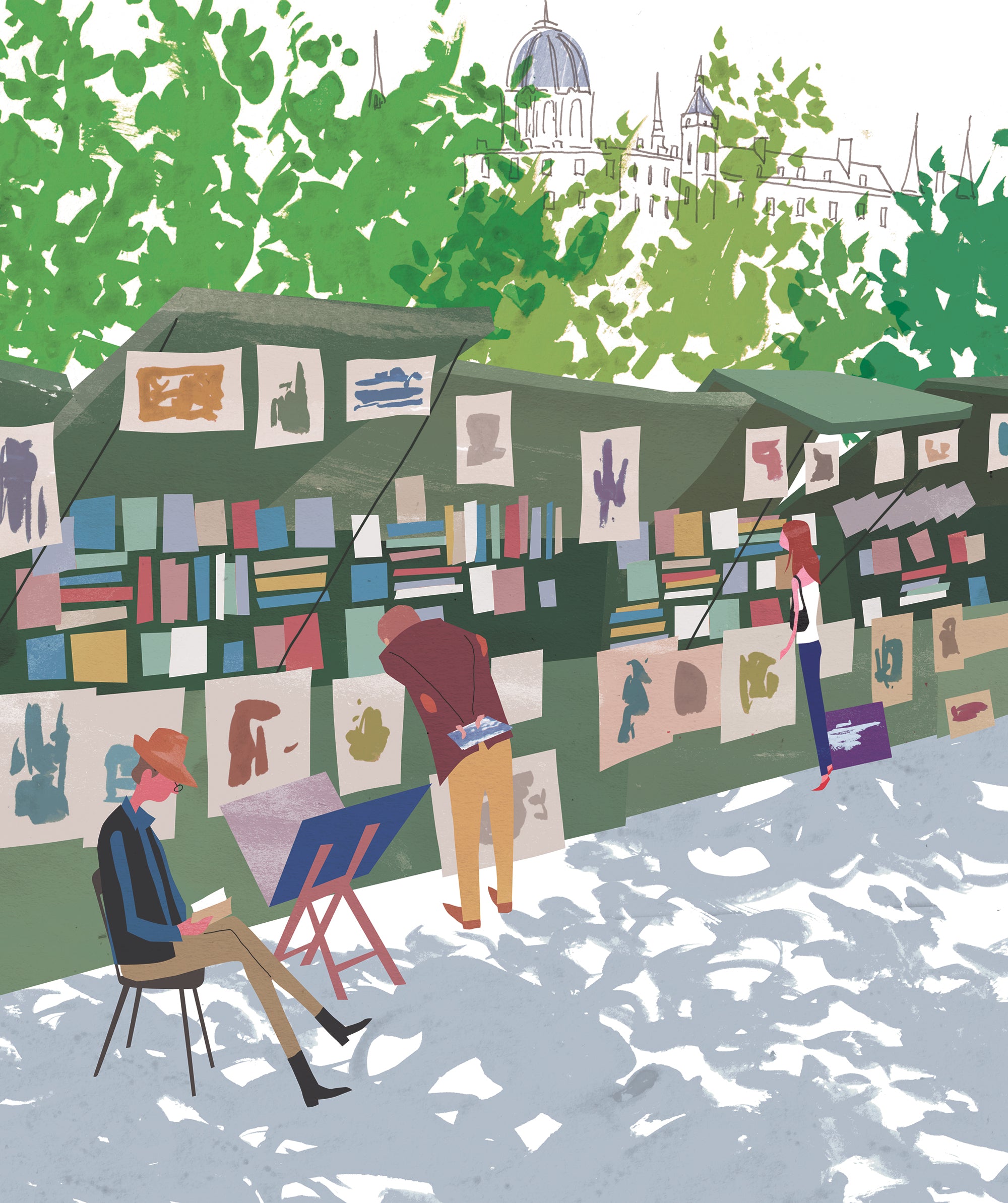Bouquinistes Paris. Limited edition print.