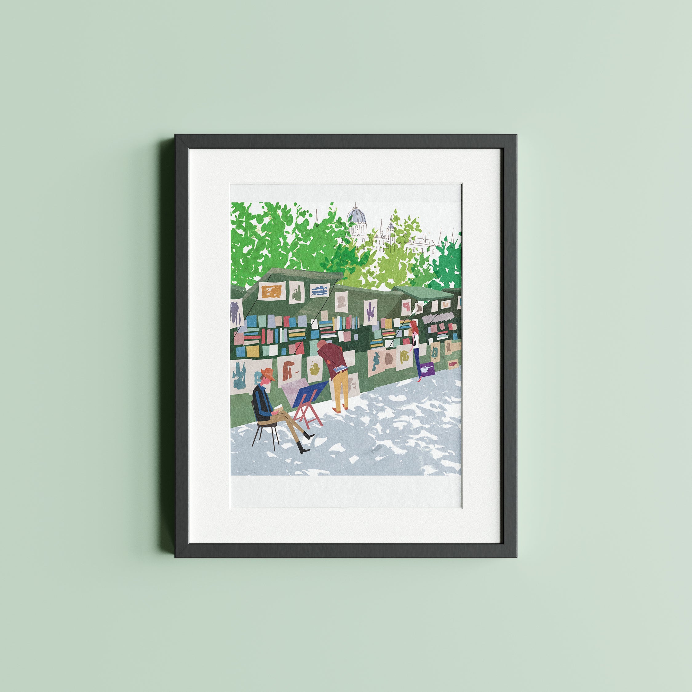 Bouquinistes Paris. Limited edition print.