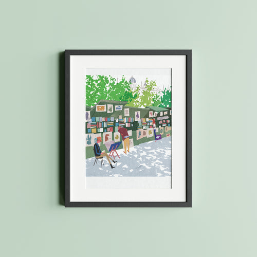 Bouquinistes Paris. Limited edition print.
