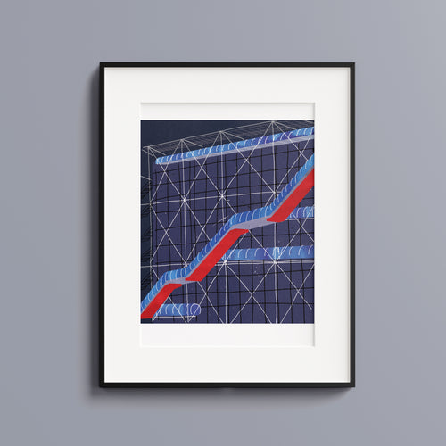 Center Pompidou Paris, Limited edition print
