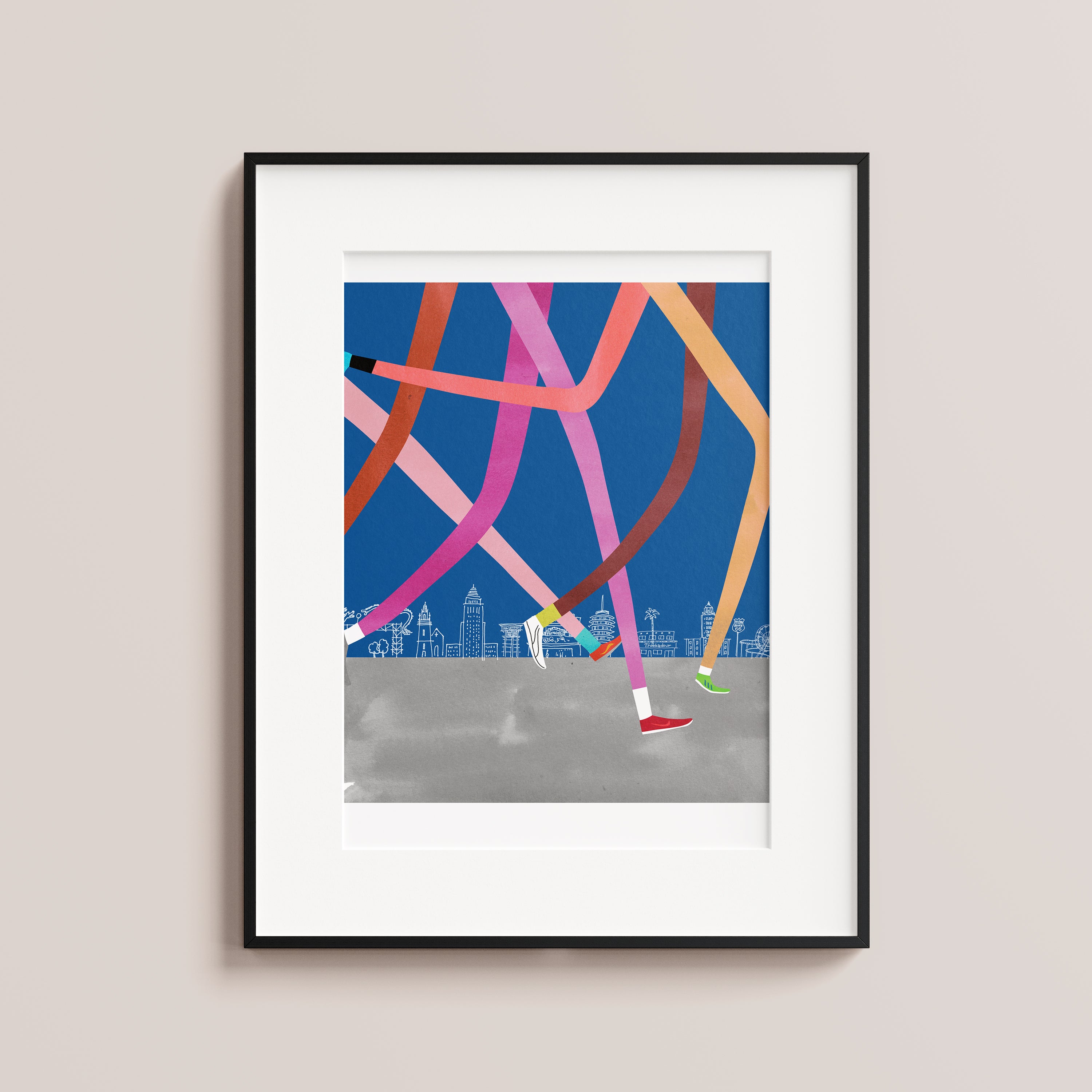 Los Angeles Marathon. Limited edition print.