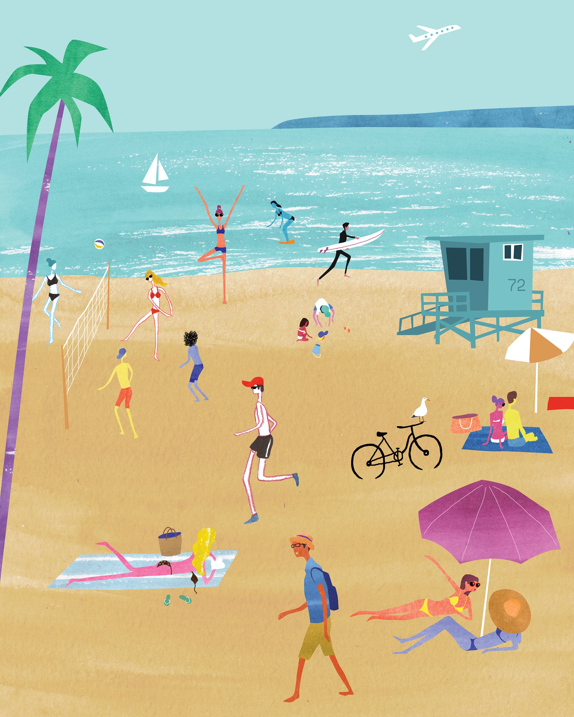Beaches. Limited edition print.