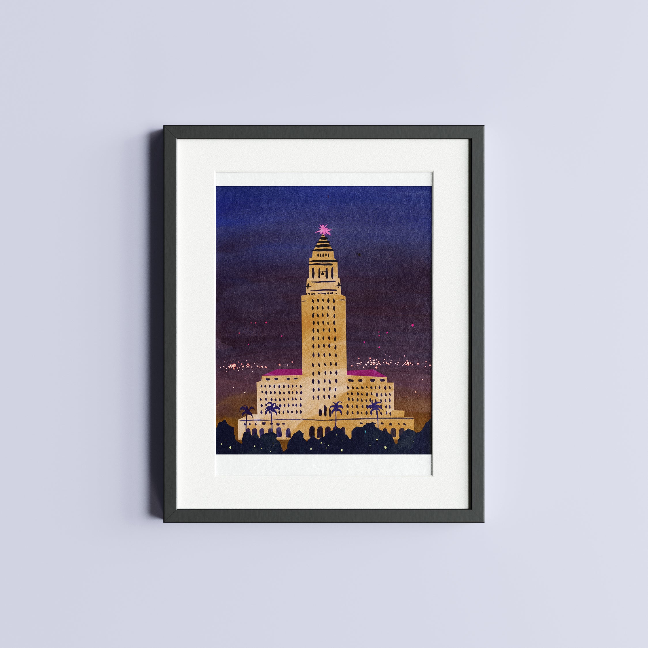 LA city hall. Limited edition print.