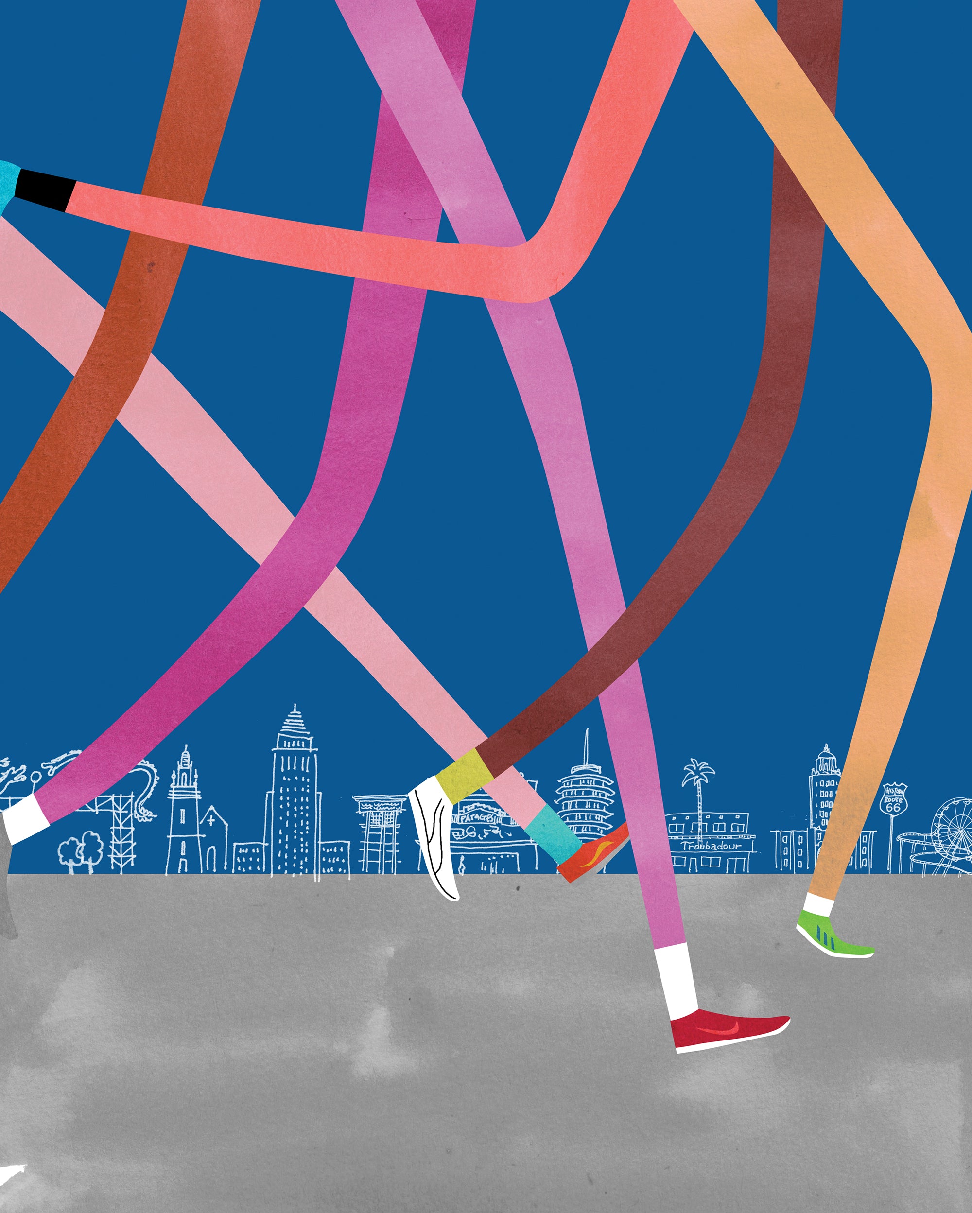 Los Angeles Marathon. Limited edition print.