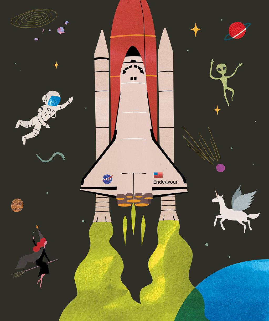 LA Space shuttle. Limited edition print.