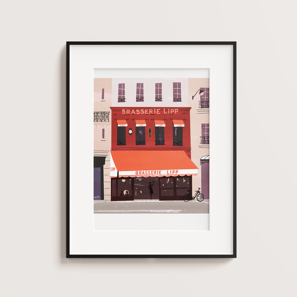 Brasserie Lipp Paris. Limited edition print