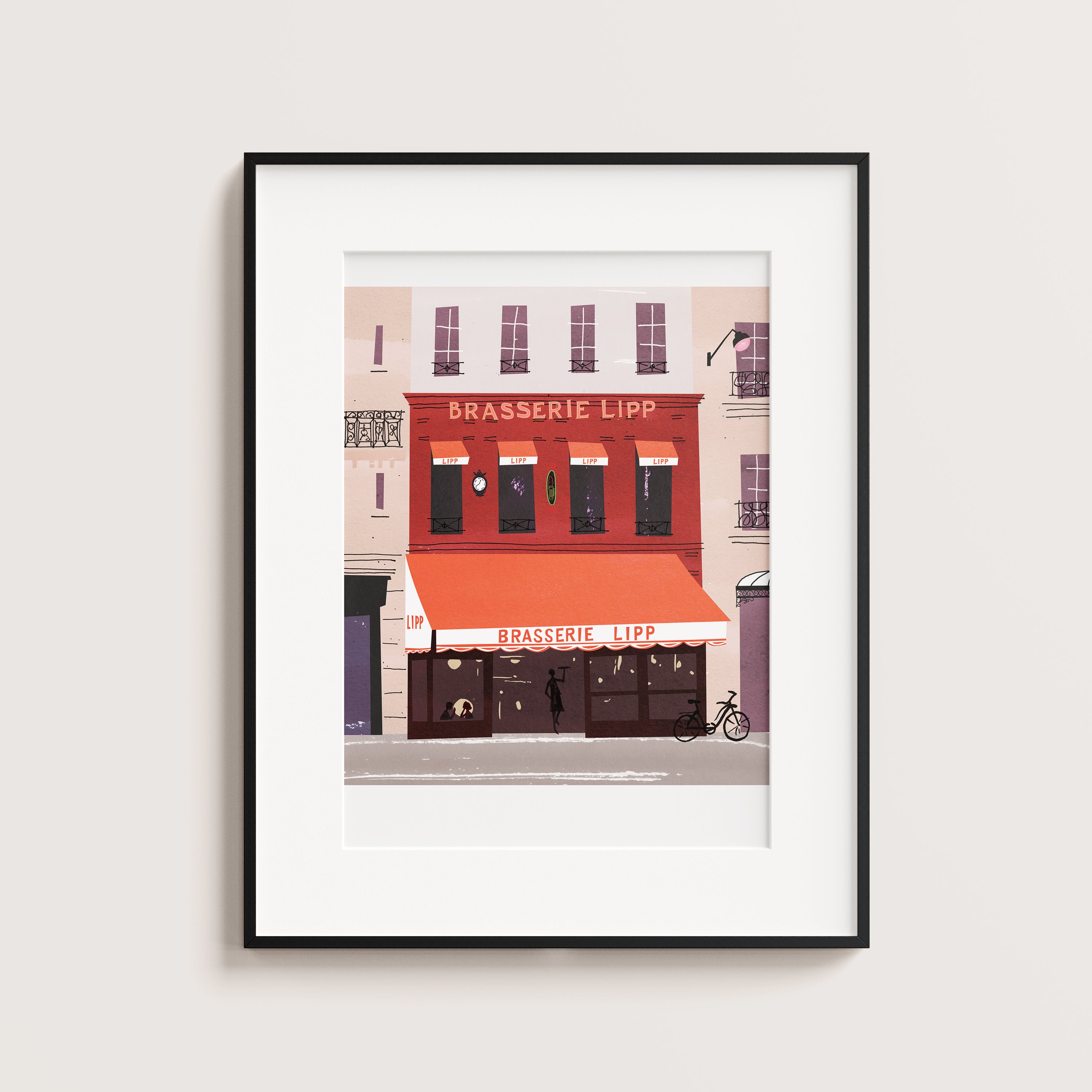 Brasserie Lipp Paris. Limited edition print