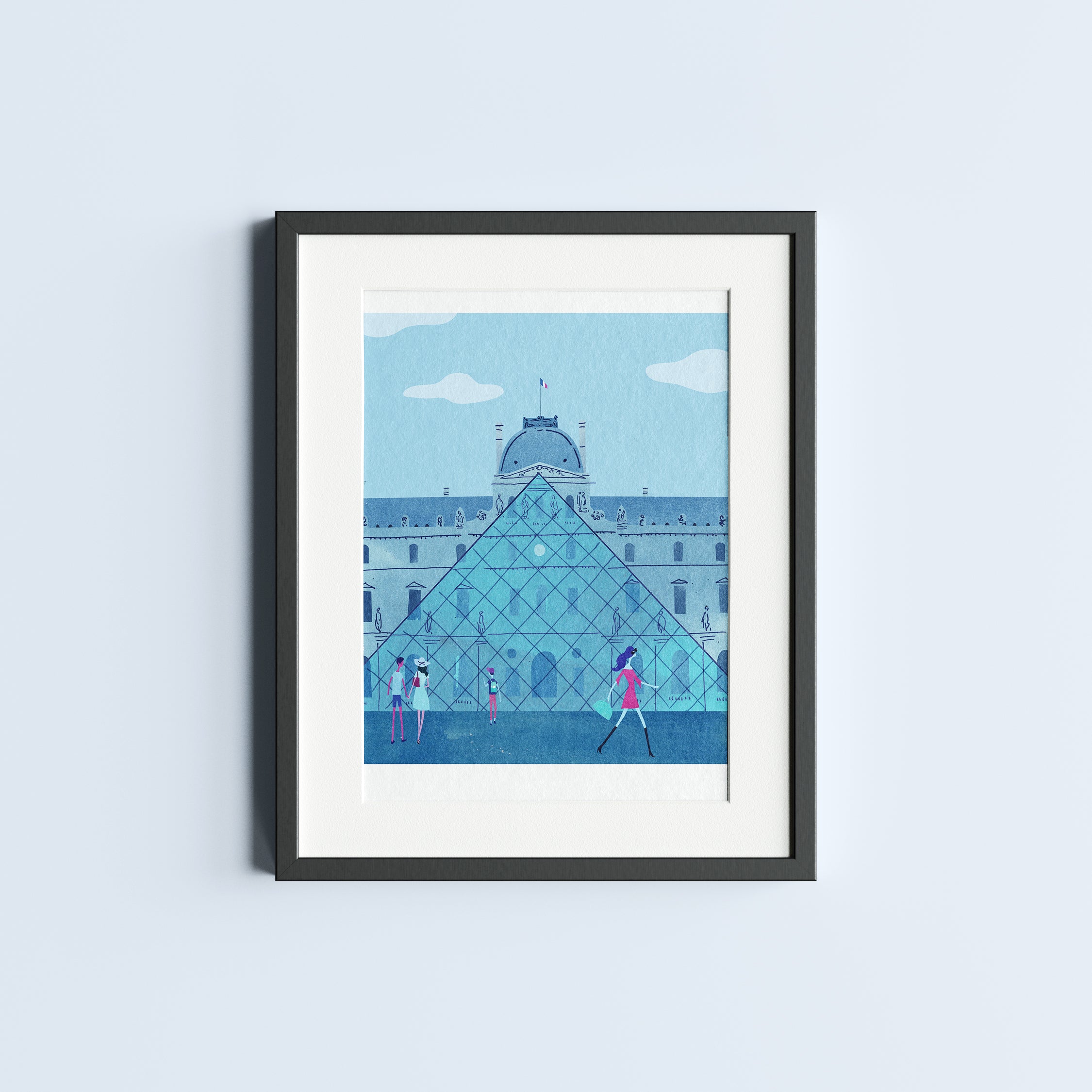 Louvre Paris. Limited edition print