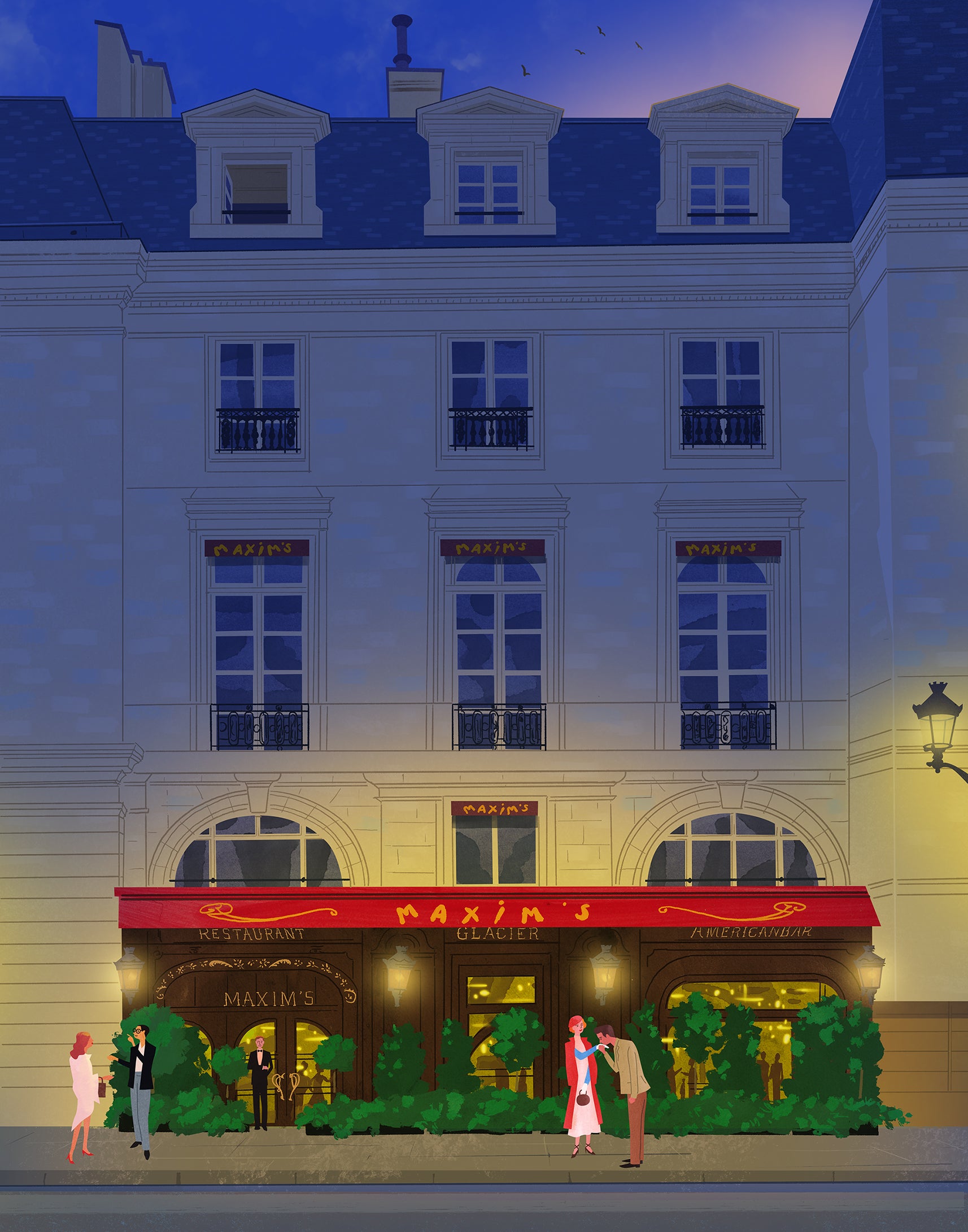 Maxim's Paris. Limited edition print.
