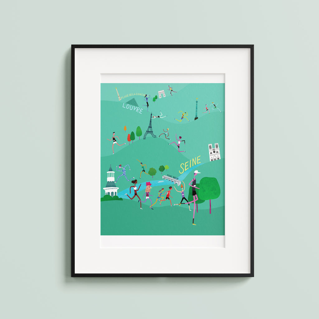 Paris Marathon. Limited edition print