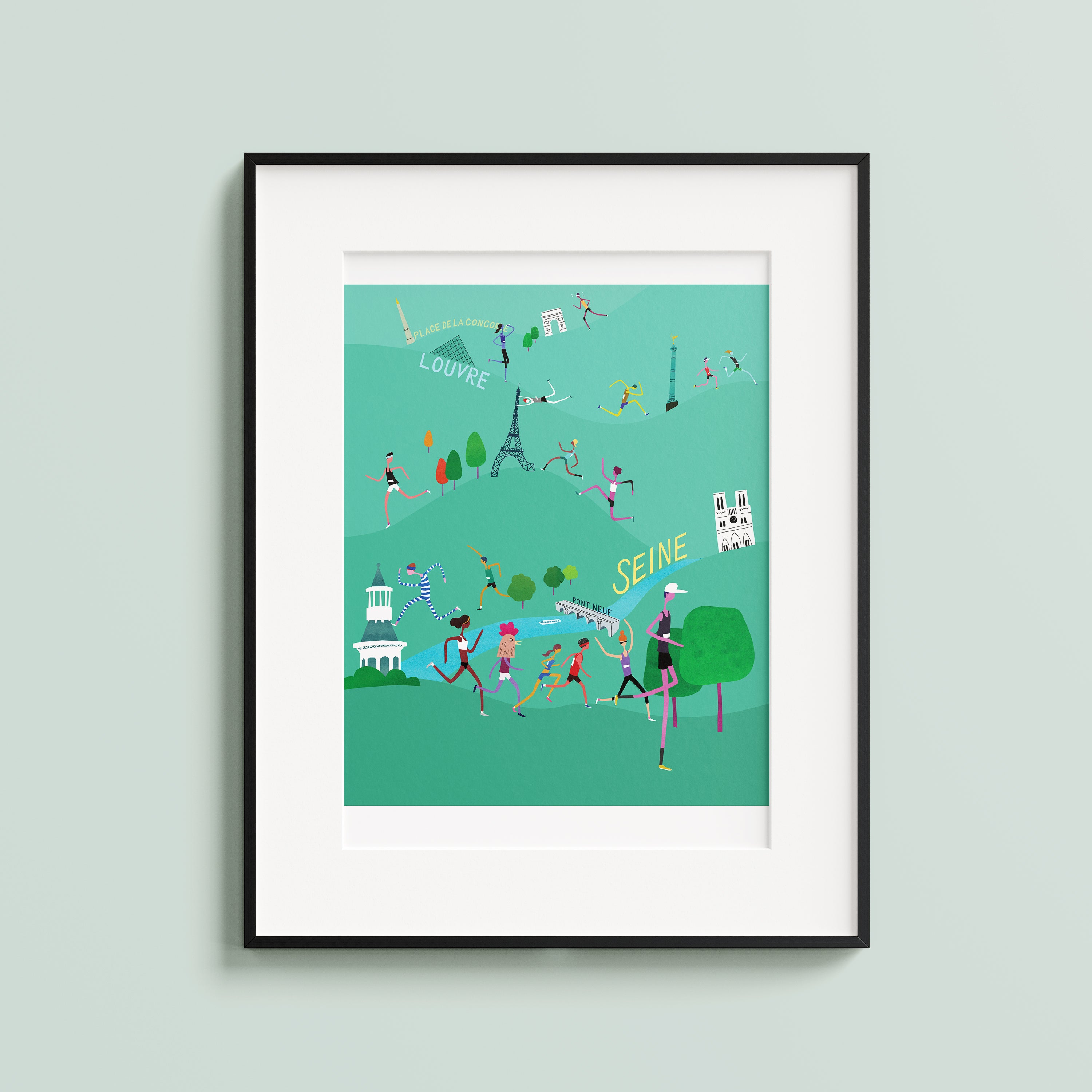 Paris Marathon. Limited edition print