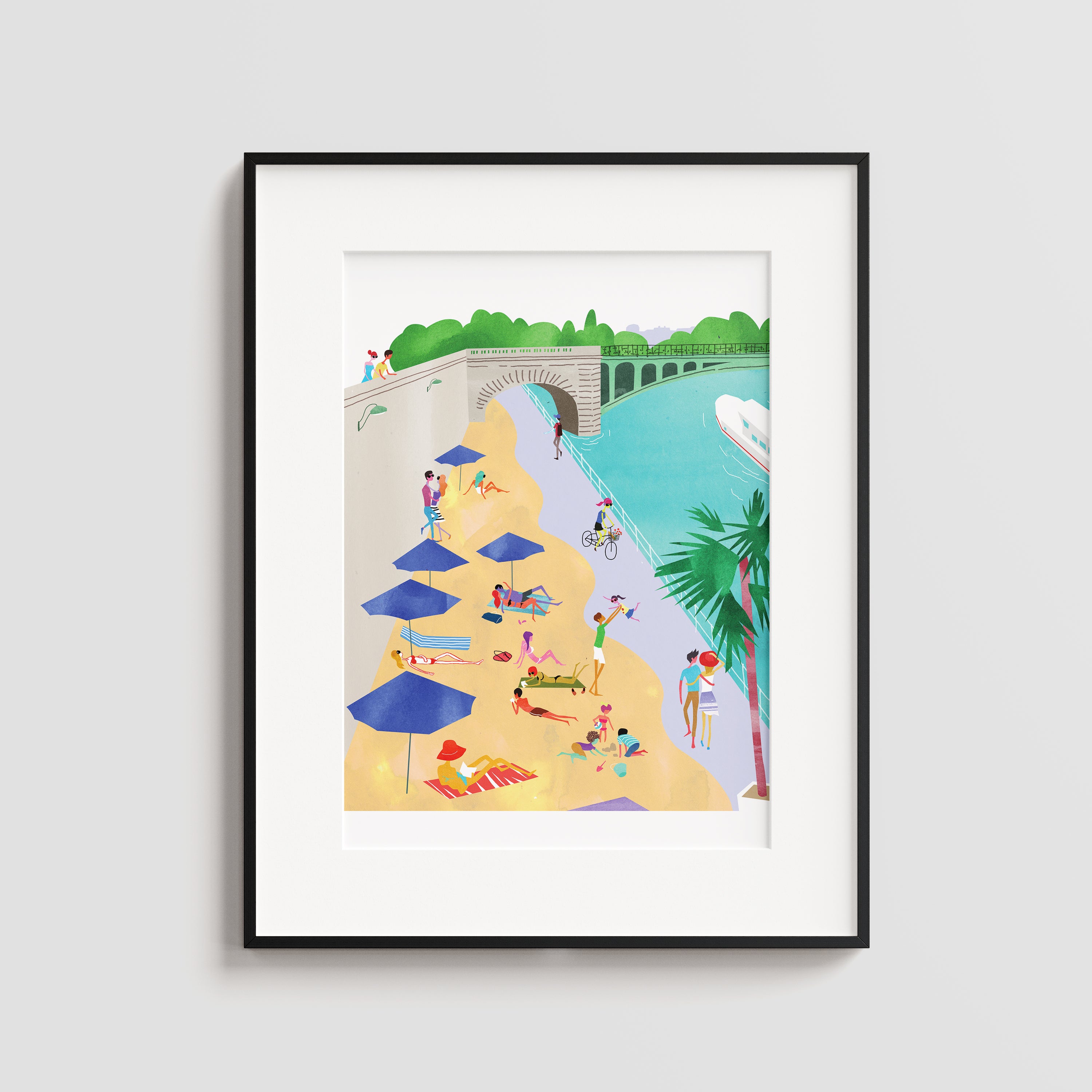 Paris Plages, the beach. Limited edition print