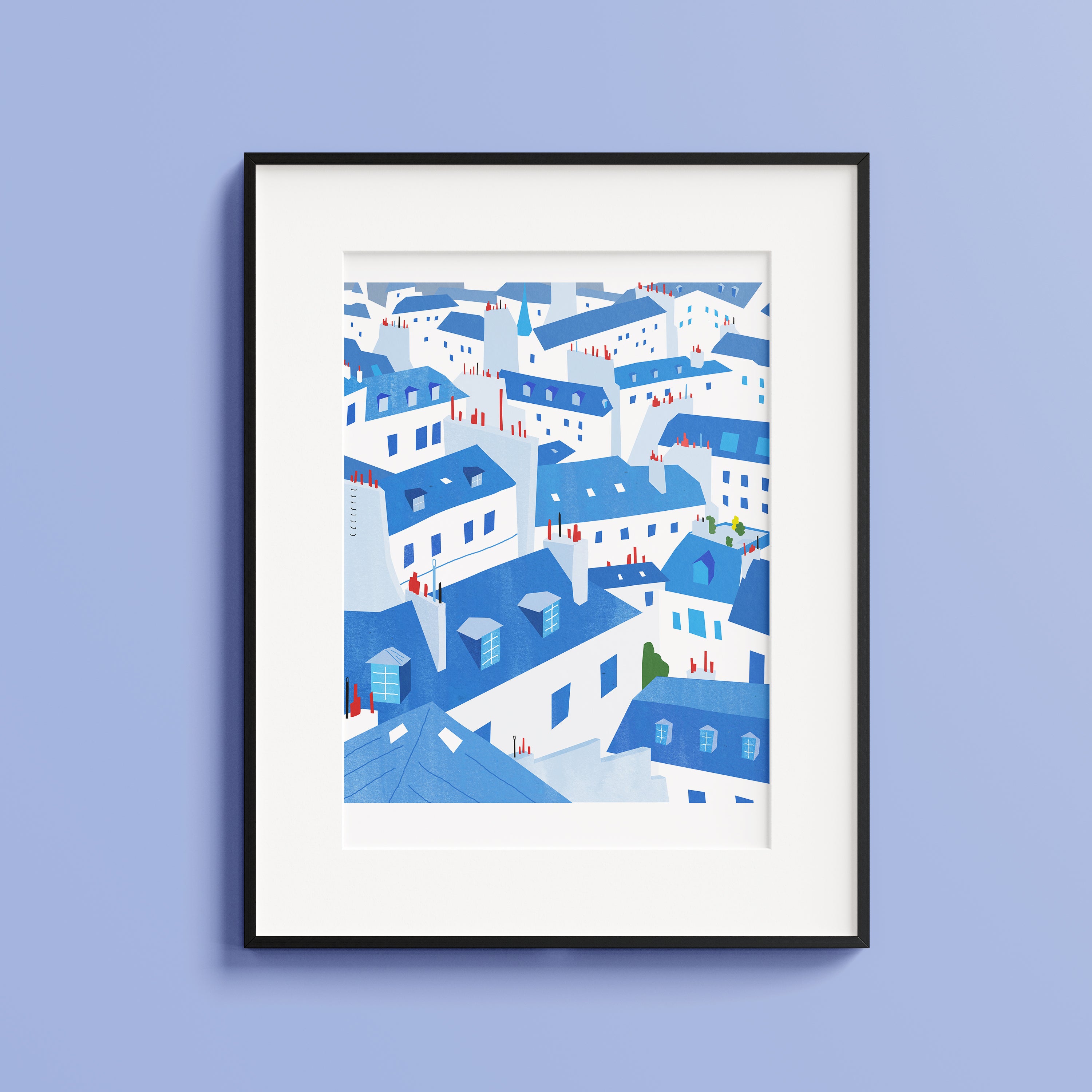 Paris rooftops. Limited edition print.