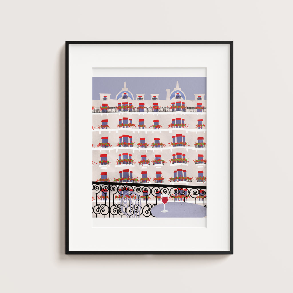 Hotel Plaza Athénée in Paris. Limited edition print.