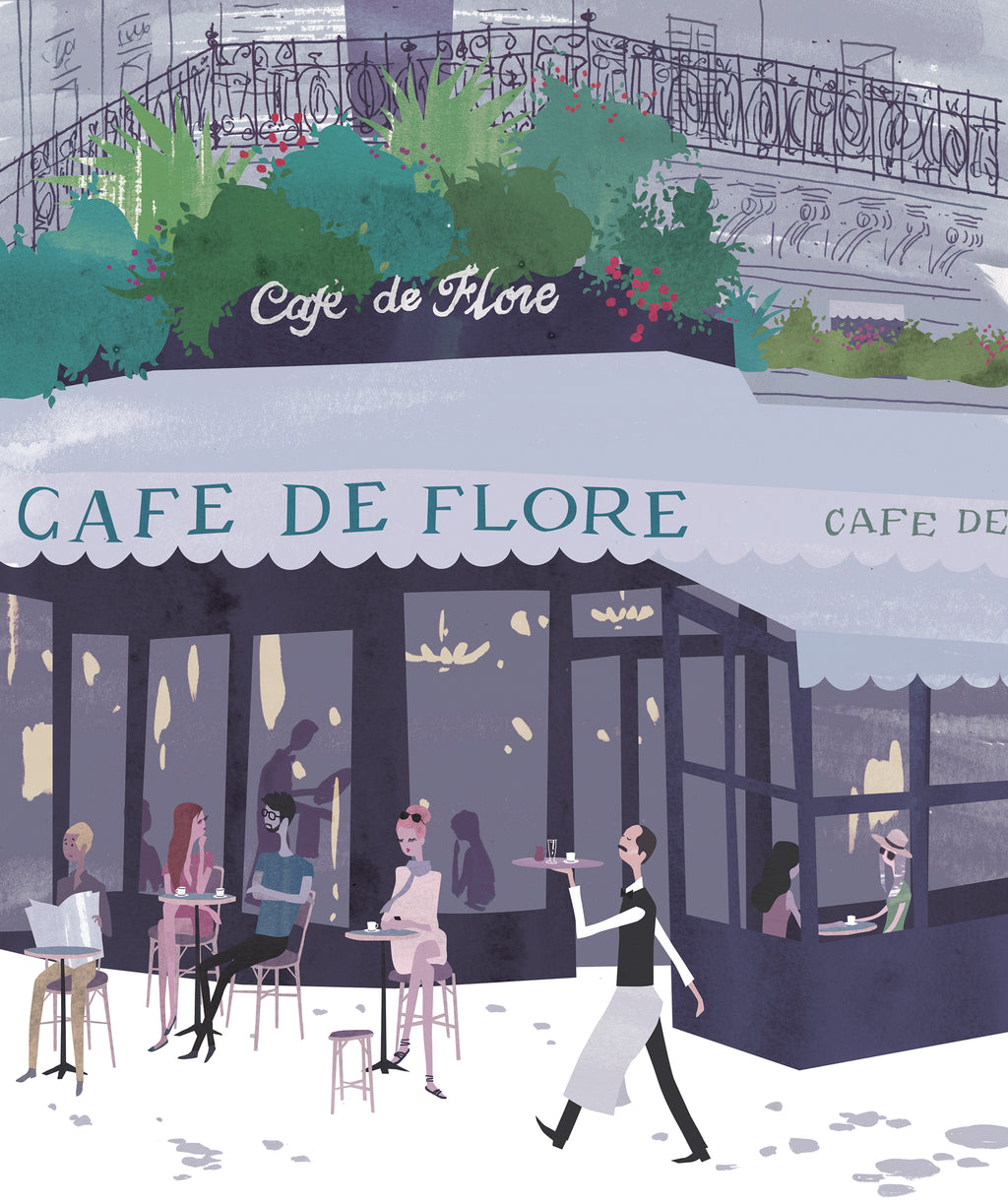 Cafe de Flore, Limited edition print.