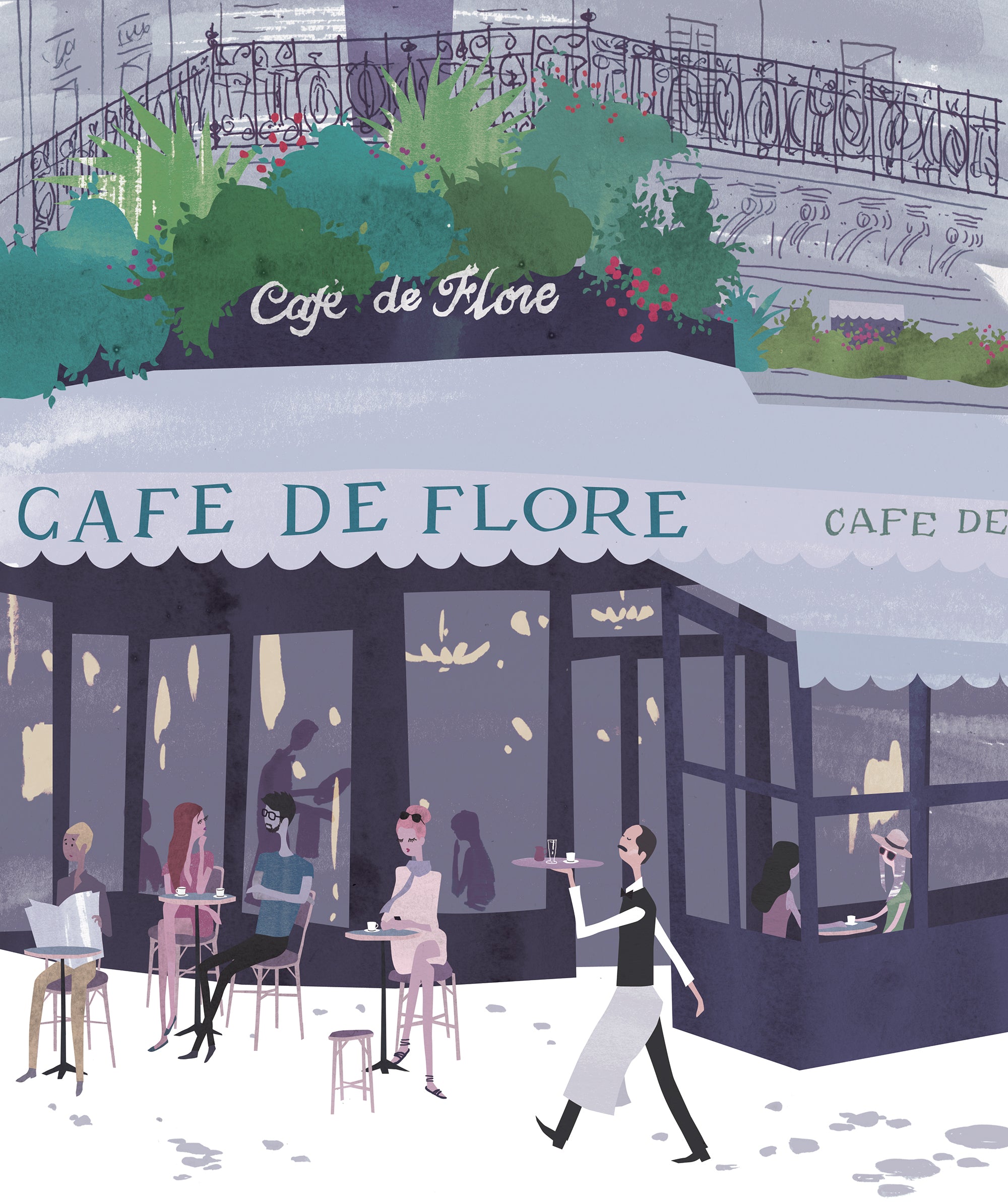 Cafe de Flore, Limited edition print.