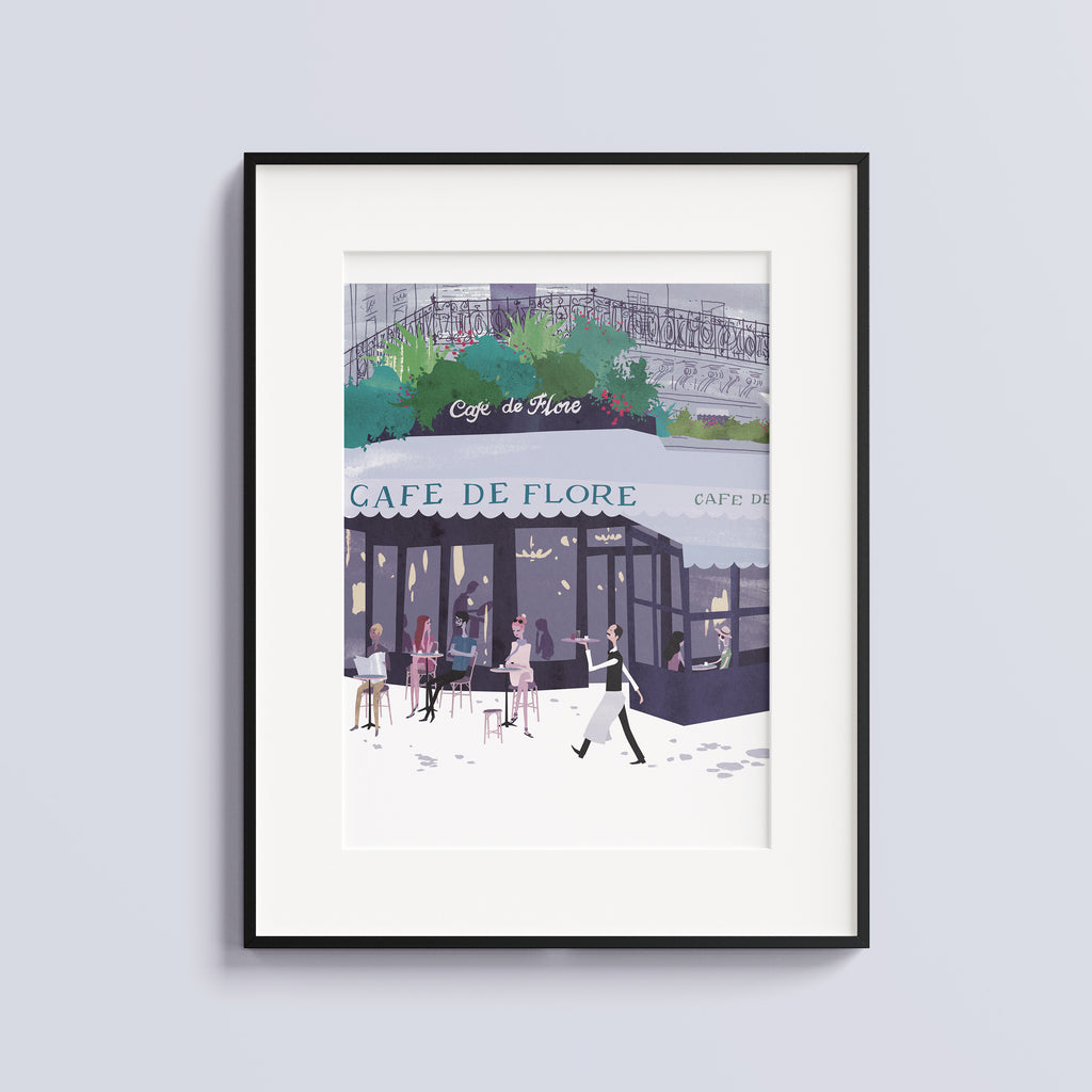 Cafe de Flore, Limited edition print.