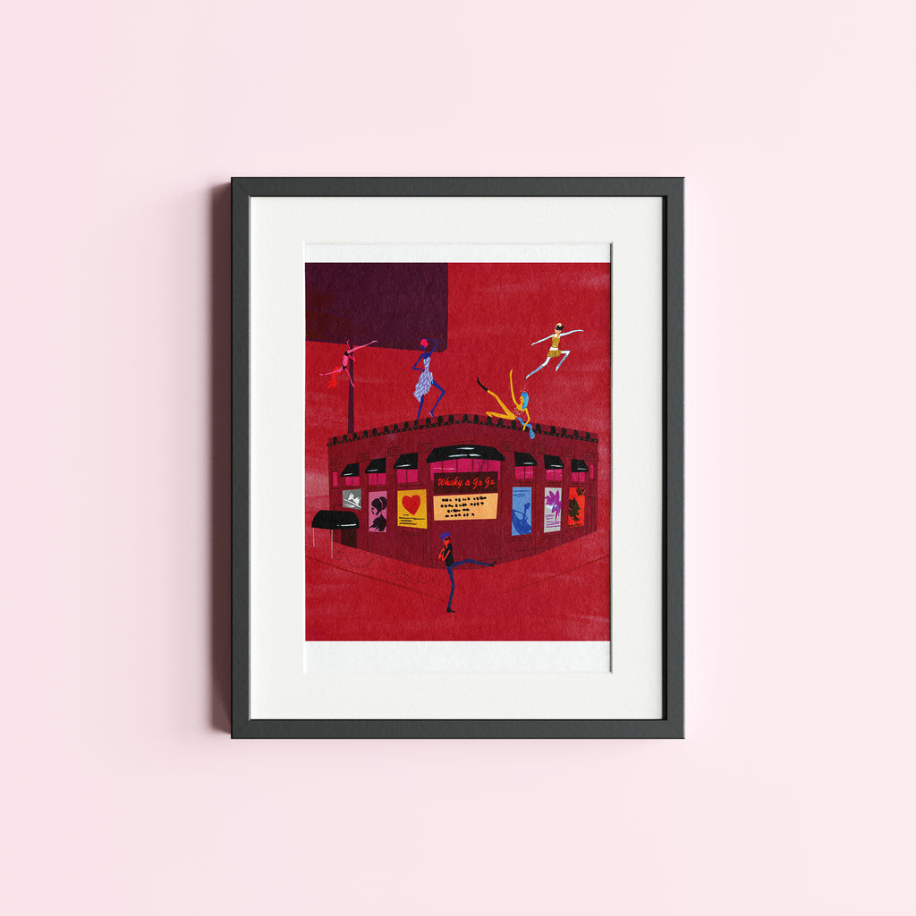 Whisky a Go Go Paris club. Limited edition print